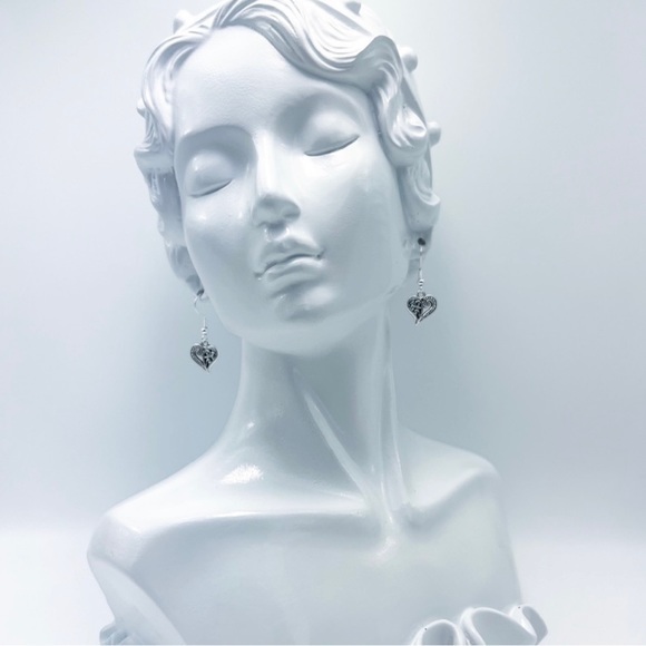 Porcelain Jasper and Angelite Pendant Necklace Earrings Lot Sterling Silver New - Picture 5 of 15